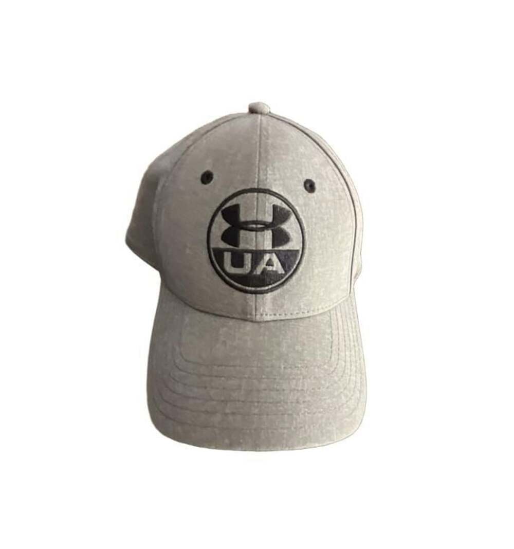 Under Armour Gray Heather Embroidered Logo Fitted Baseball Cap M/L